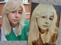 Выжигание портрета девушки по фото