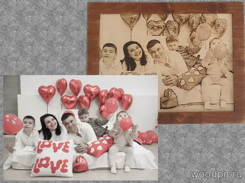 Выжигание семейного портрета