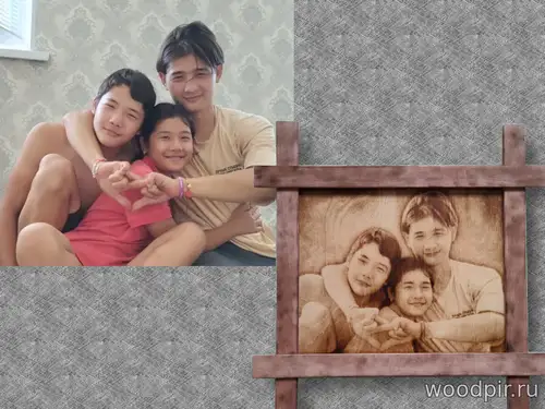 Детский портрет выжиганием