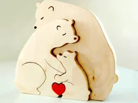 3D пазл "Семья из 3-х мишек"