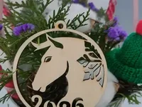 Новогоднее украшение в год лошади