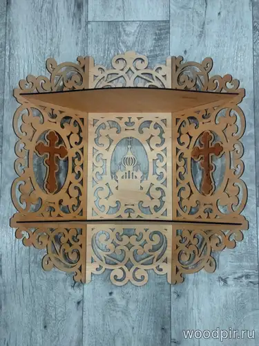 Полка для икон резная
